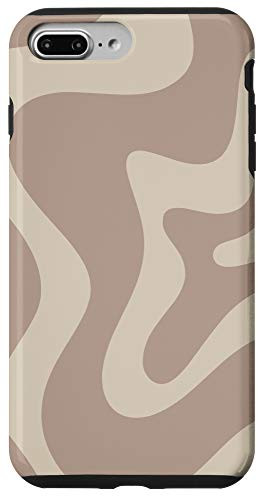 iPhone 7 Plus 8 Plus Liquid Swirl Abstract Pattern in Creamy Cocoa Case
