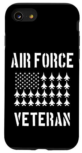 iPhone SE _2020_   7   8 Air Force Veteran Vet F_15 Eagle US American Flag Case