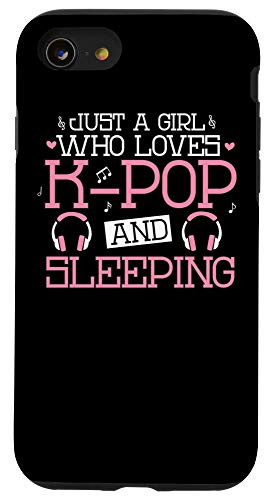iPhone SE _2020_   7   8 Just a Girl Who Loves K_Pop And Sleeping Outfit Gift KPop Case