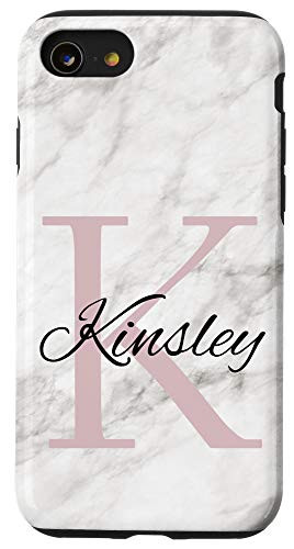 iPhone SE _2020_   7   8 Kinsley Pink Monogram Letter K Girls Personalized Name Case