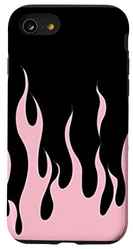 iPhone SE _2020_   7   8 Pink Flames Pastel Goth Fire Pattern Case