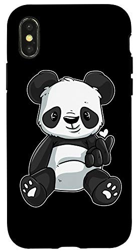 iPhone X XS K_Pop Panda Bear Finger Heart K_Pop Outfit K_Pop Gift KPop Case