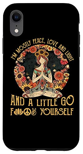 iPhone XR I'm Mostly Peace Love And Light  and  Little Go F Yourself Case