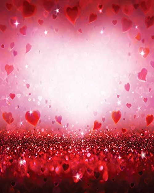 SJOLOON Valentine's Day Photo Backdrops for Photography Wedding Photo Backdrop Red Hearts Backdrop Photography Vinyl Kids Photo Studio 10351 _5x7FT_