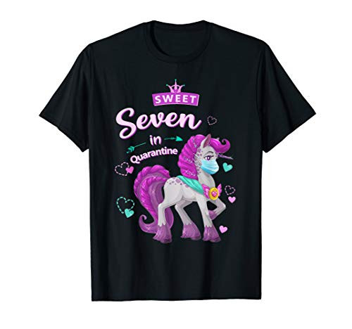 Sweet 7 In Quarantine Seven 7th Birthday Quarantine Gift T_Shirt