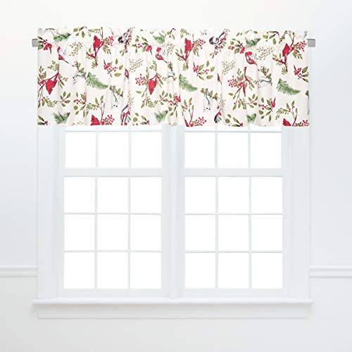 C and F Home Sprig Bird Window Valance Valance White