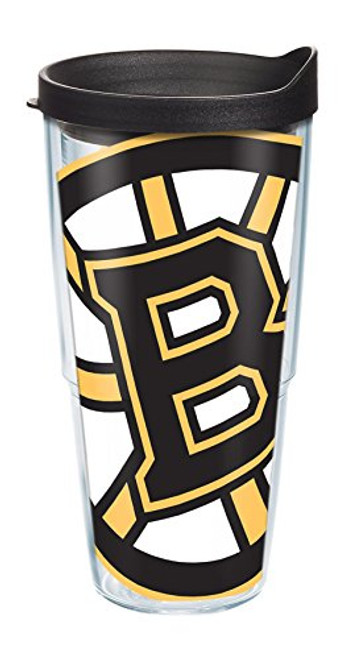 Tervis 1105381 NHL Boston Bruins Colossal Tumbler with Wrap and Black Lid 24oz, Clear Tervis 1105381 NHL Boston Bruins Colossal Tumbler with Wrap and Black Lid 24oz, Clear