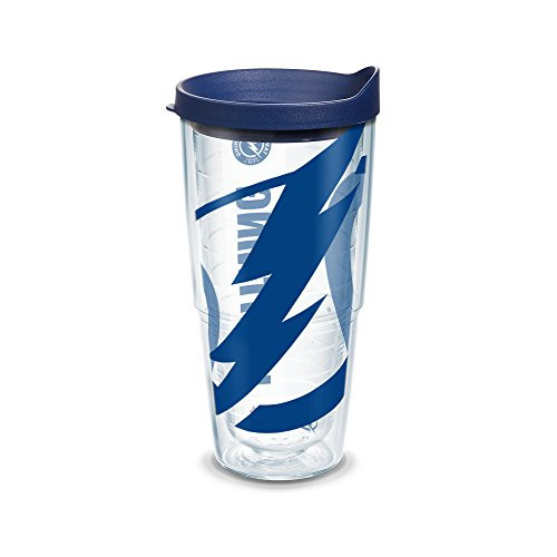 Tervis 1105535 NHL Tampa Bay Lightning Colossal Tumbler with Wrap and Navy Lid 24oz, Clear Tervis 1105535 NHL Tampa Bay Lightning Colossal Tumbler with Wrap and Navy Lid 24oz, Clear