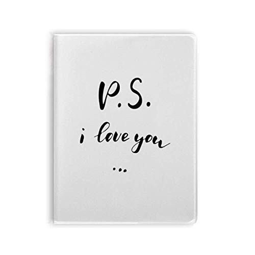 P.S. I Love You Quote Handwrite Notebook Gum Cover Diary Soft Cover Journal