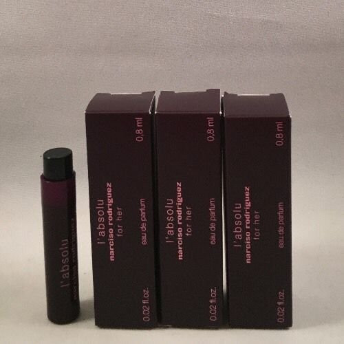 3 Narciso Rodriguez L'Absolu For Her EDP Women Spray Sample Vial 0.8 ml 0.02 oz 3 Narciso Rodriguez L'Absolu For Her EDP Women Spray Sample Vial 0.8 ml 0.02 oz