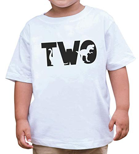 7 ate 9 Apparel Two Second Birthday Dinosaur T_Shirt 2T Black