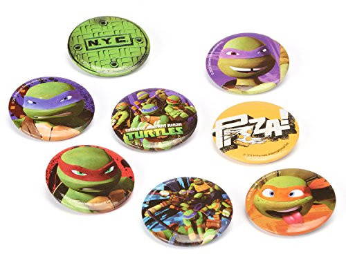 American Greetings Teenage Mutant Ninja Turtles _TMNT_ Party Supplies_ Party Favor Buttons _8_Count_