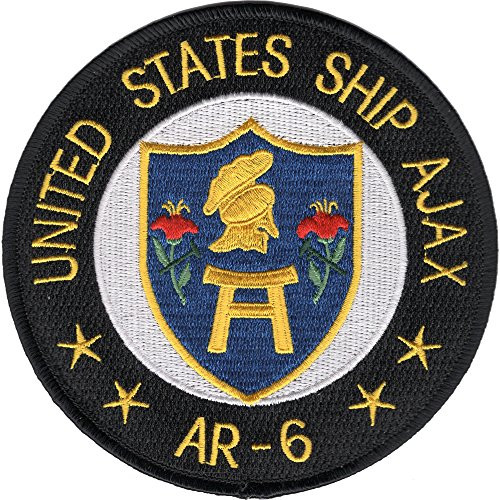 AR_6 USS Ajax Auxiliary Repair Tender Ship Patch _ Version B