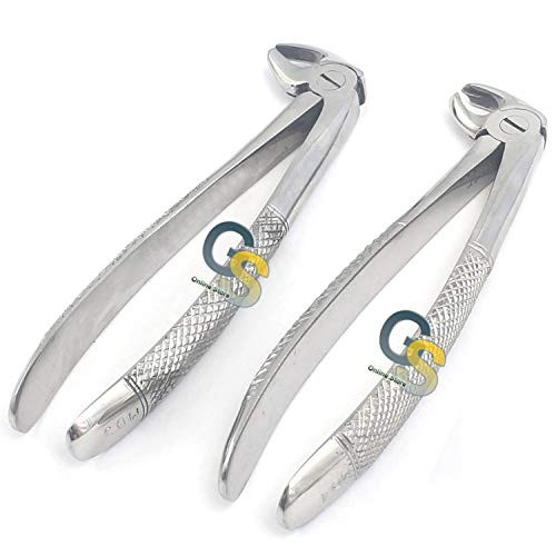 G.S Set of 2 German Grade Dental Tooth EXTRACTING Extraction Forceps MD3 Plus MD4 Best Quality