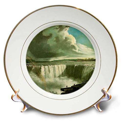 3dRose cp_178901_1 Niagara Falls from Table Rock Vintage Vanderlyn Porcelain Plate, 8"