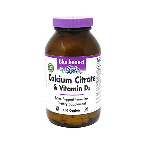 BlueBonnet Calcium Citrate Plus Vitamin D3 Caplets_ 180 Count BlueBonnet Calcium Citrate Plus Vitamin D3 Caplets_ 180 Count