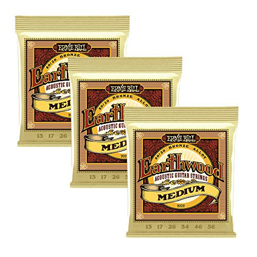 3 Pack _ Ernie Ball Guitar Strings _ Acoustic _ Earthwood _ Medium 13_56