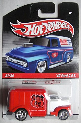 HOT WHEELS RED WHITE '49 FORD C.O.E 31 34 'PHILLIPS 66' LOGO