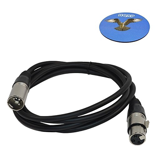 HQRP 6ft XLR to XLR Microphone Cable _3_pin M F_ Works with Audio_Technica ATR2100_USB Cardioid Dynamic USB XLR Microphone Plus HQRP Coaster