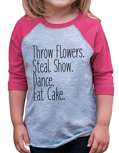7 ate 9 Apparel Toddler Girl's Funny Wedding Pink Raglan 2T