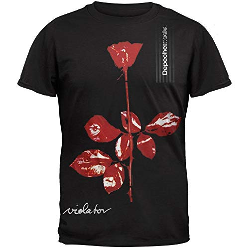 FEA Men's Depeche Mode Adult Short Sleeve T_Shirt_ Violator Black_ Large