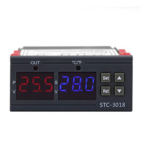 Digital Temperature Controller ? ? Thermostat Relay 10A Heating Cooling Automatic Conversion Thermoregulator with Dual LED Display