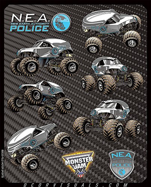 D'Cor Visuals Monster Jam Sticker Decal Sheet Earth Authority 40_90_211