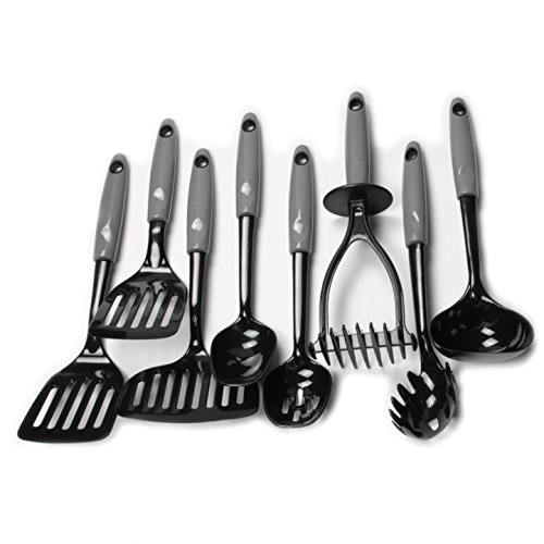 Chef Craft 42048 8-Piece Kitchen Tool Set, Gray