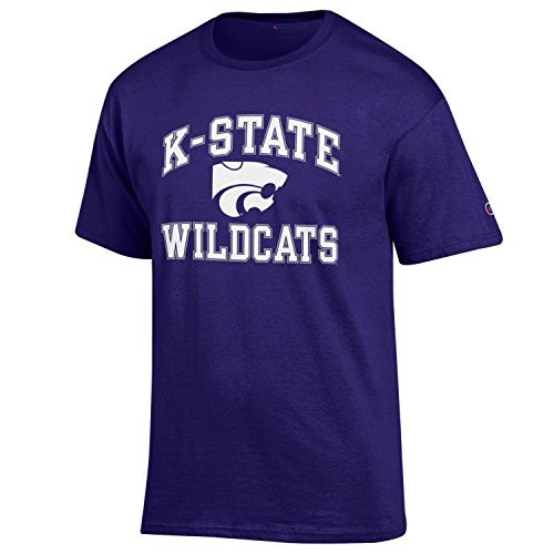 Champion NCAA Mens Shirt Short Sleeve Officially Licensed Team Color Tee_ Kansas State Wildcats_ Medium Champion NCAA Mens Shirt Short Sleeve Officially Licensed Team Color Tee_ Kansas State Wildcats_ Medium