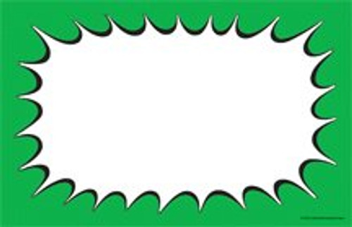 CYB308 Blank Burst Design Retail Price Cards Signs _ Green and Black Pack of 100 Cards _ Business Store Signage _5 1 2 inch x 7 inch _ CYB308 Blank Burst Design Retail Price Cards Signs _ Green and Black Pack of 100 Cards _ Business Store Signage _5 1 2 inch x 7 inch _