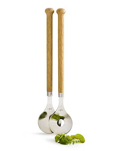 Sagaform 5017605 Serving Utensils Oak 2 Pack, Brown