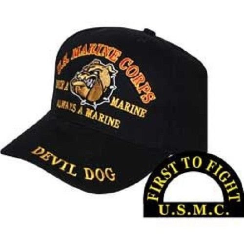 K's Novelties Marines Once a Marine Corps EGA Devil Dog First to Fight Embroidered Cap Hat K's Novelties Marines Once a Marine Corps EGA Devil Dog First to Fight Embroidered Cap Hat