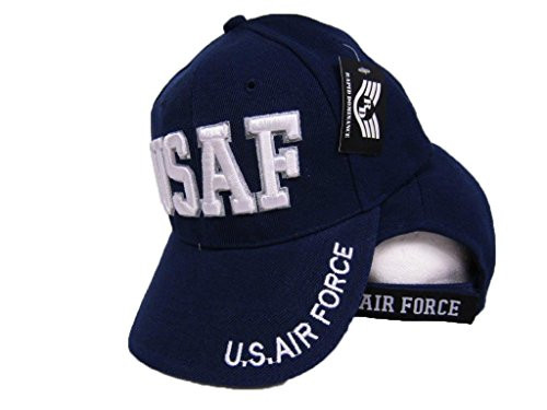 K's Novelties USAF U.S. Air Force Embroidered 3D Navy Cap Hat _ Military _RD_ K's Novelties USAF U.S. Air Force Embroidered 3D Navy Cap Hat _ Military _RD_
