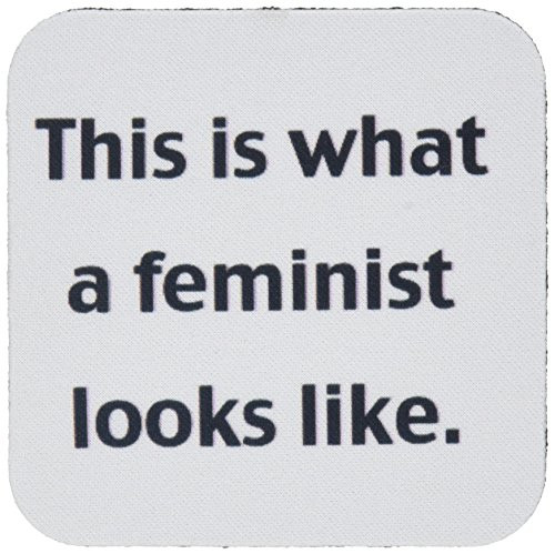 3dRose cst_112242_2 This Is What A Feminist Looks Like-Soft Coasters, Set of 8