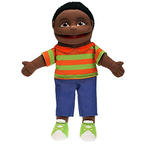 The Puppet Company Small Sized Puppet Buddies Boy Hand Puppet - Dark Skin Tone
