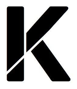 18x24 Large Letter Stencil from 4 Ply Mat Board _Letter K