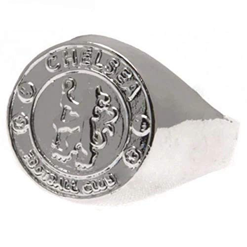 Chelsea F.c. Silver Plated Crest Ring Large