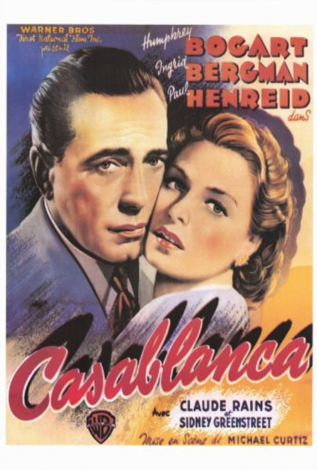 Casablanca Poster C 27x40 Humphrey Bogart Ingrid Bergman Paul Henreid Casablanca Poster C 27x40 Humphrey Bogart Ingrid Bergman Paul Henreid