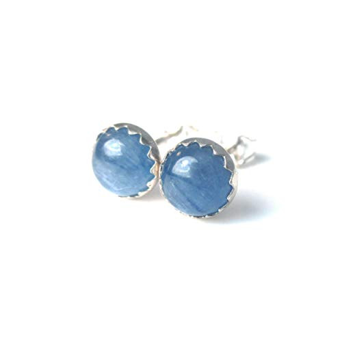 Blue Kyanite Stud Earrings 6mm