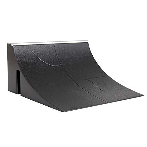 Mingbai Skate Park Kit_ Skate Park Kit Ramp Parts for Finger Skateboard Fingerboard Ramp Skate Park Kit Part Training Props with 1 Finger Skateboard _B_