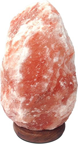 Himalayan Salt Lamp By Urban Shop | Hand Carved Natural Himalayan Salt Rock With 15 Watt Dimmable Bulb & Brightness Dimmer Switch | Soothing & Air Purifying Amber Light