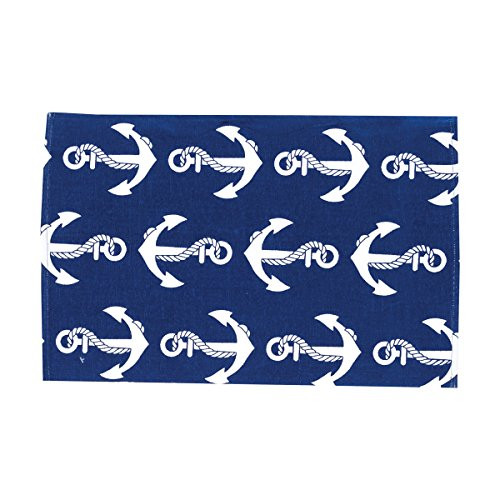 C and F Home Beachy Anchor Single Cotton Reversible Machine Washable Placemat Rectangular Placemat Anchor