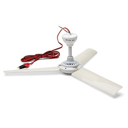 12V Portable Ceiling Fan SENREAL 19.7  Mini Ceiling Fan Hanging Camping Tent Fans for Outdoor Gazebo Battery Powered Ceiling Fan Silent Design without Switch