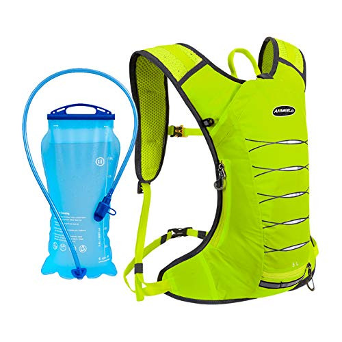 KULE Hiking Backpack with 3L Hydration Bladder_ Lightweight 3L Hydration Backpack for Men and Women Running_ Cycling and Camping _Green_