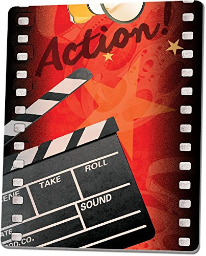 P Graham Dunn Lights_ Camera_ Action! Large Tempered Glass Cutting Board CUT.
