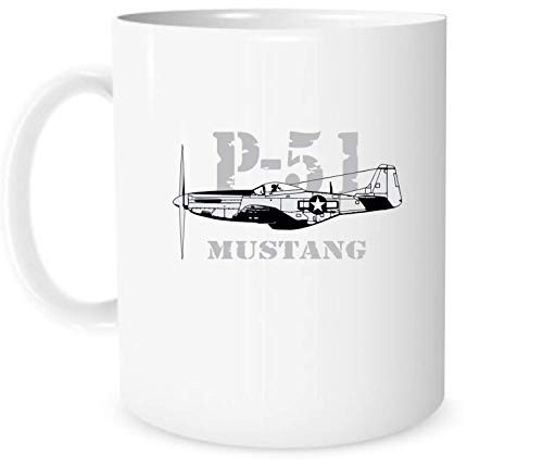 Aircraft P_51 Mustang Coffee mug United States Air Force U.S.A.F. white mug 11 oz Aircraft P_51 Mustang Coffee mug United States Air Force U.S.A.F. white mug 11 oz