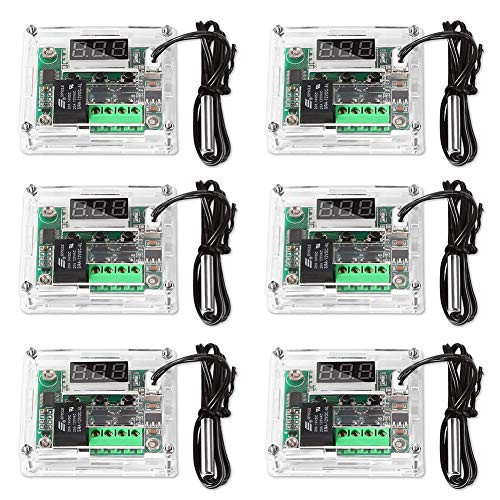 6PCS Temperature Controller Module XH_W1209 Display Digital Thermostat Module with Waterproof NTC Probe _50~110? Electronic Temperature Temp Control Module Switch