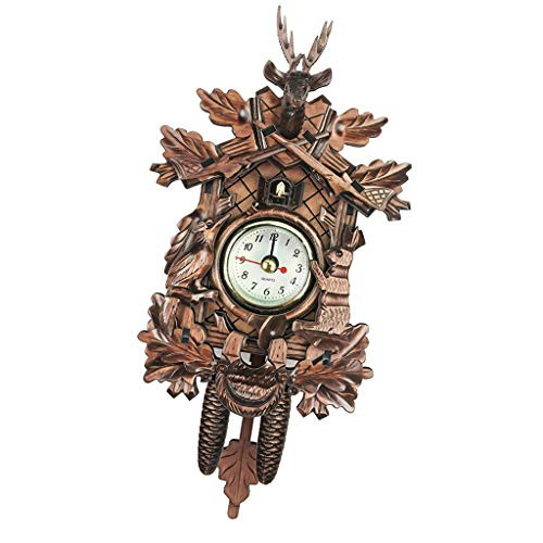joyMerit Antique Style Carved Cuckoo Wall Clock Pendulum Clock Craft Art Clock _ L