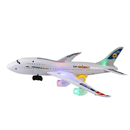 P and F Airplane 747 Electronic Toy Bump and Go Auto Action w Flashing Colorful LED Lights and Aircraft Engine Sounds P and F Airplane 747 Electronic Toy Bump and Go Auto Action w Flashing Colorful LED Lights and Aircraft Engine Sounds