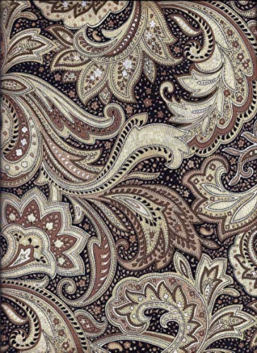 Black and Tan Paisley Valance